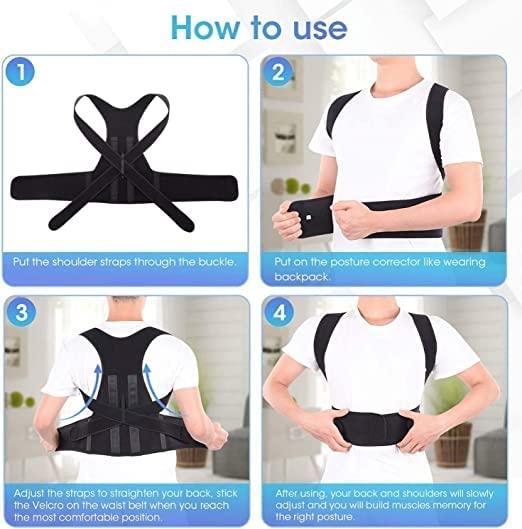 Trovixa™ Adjustable Posture Corrector – Back, Neck & Shoulder Support